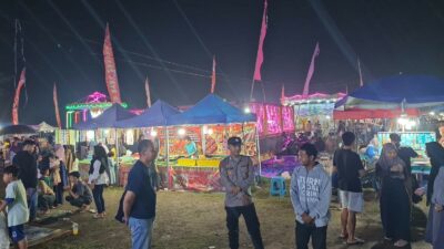 Polsek Kediri Pastikan Keamanan Pasar Malam di Lombok Barat