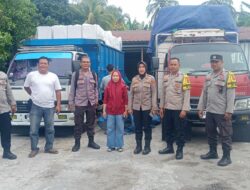 Polres Lombok Utara Kawal Pergeseran Surat Suara Dari PPK ke Gudang Logistik KPU