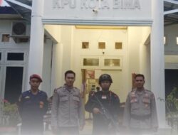 Menuju Tabulasi Tingkat Kota, Polres Bima Kota Perketat Pengamanan di Kantor KPU