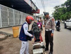 Sat Lantas Polres Bima Kota Tertibkan Pelanggar Lalu Lintas Kasat Mata di Jalan Gatot Subroto