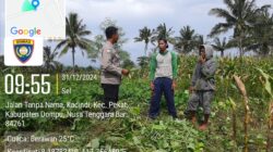 Bhabinkamtibmas Desa Kadindi Pantau Lahan untuk Program Ketahanan Pangan Nasional